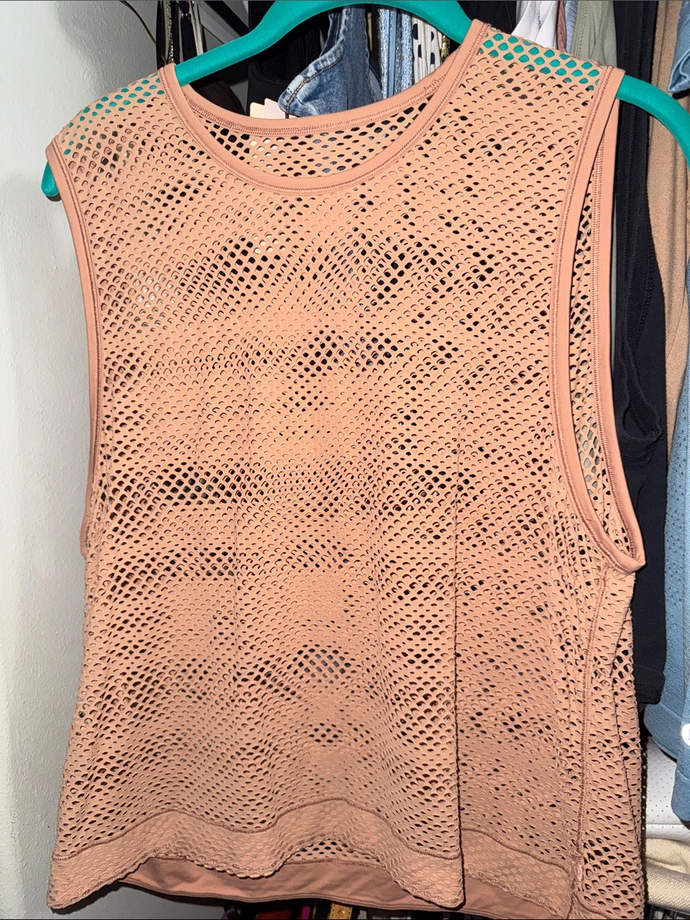 lululemon athletica Peach Mesh Muscle Tee